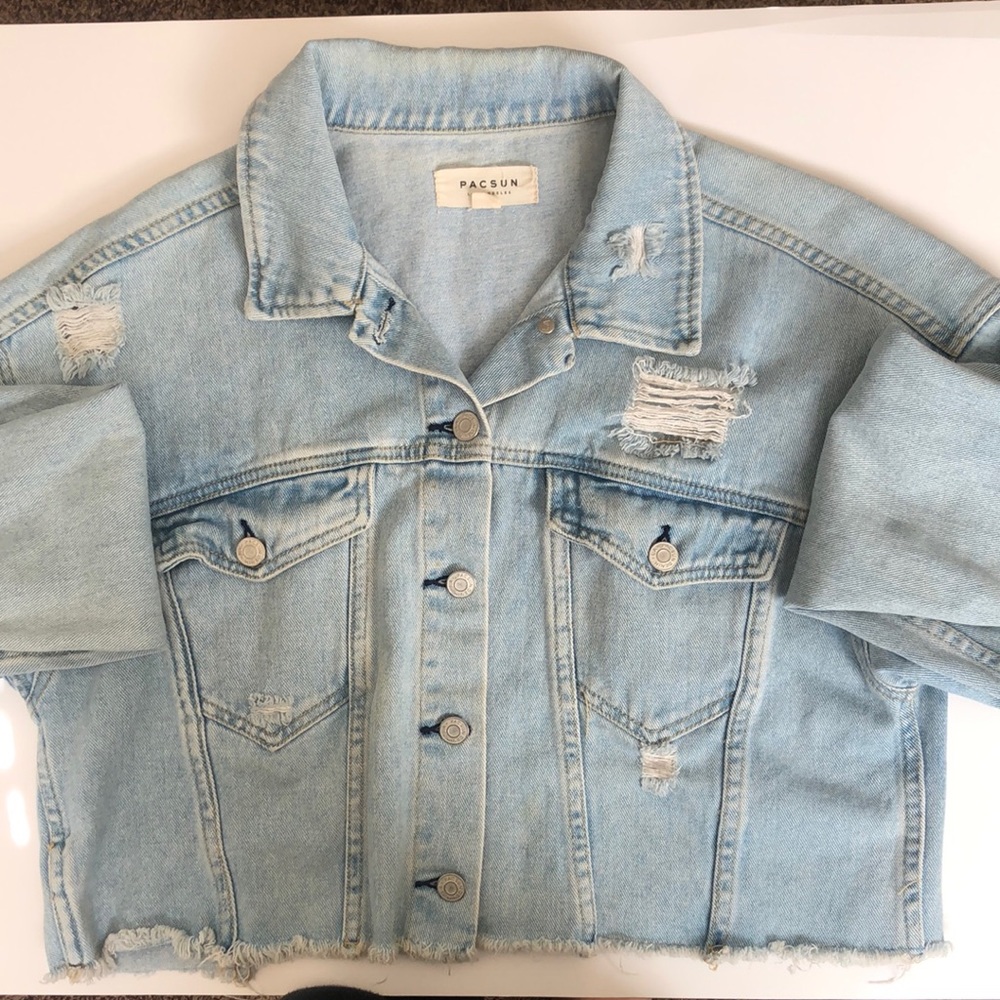 Pacsun distressed denim jacket